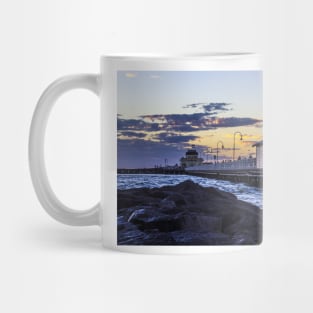 The sunset at StKilda Pier, StKilda, Victoria, Australia. Mug